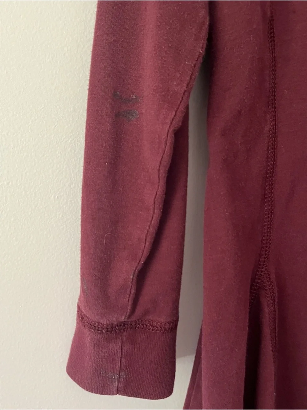 Girls Ralph Lauren Burgundy Dress 6 Henley Long Sleeve